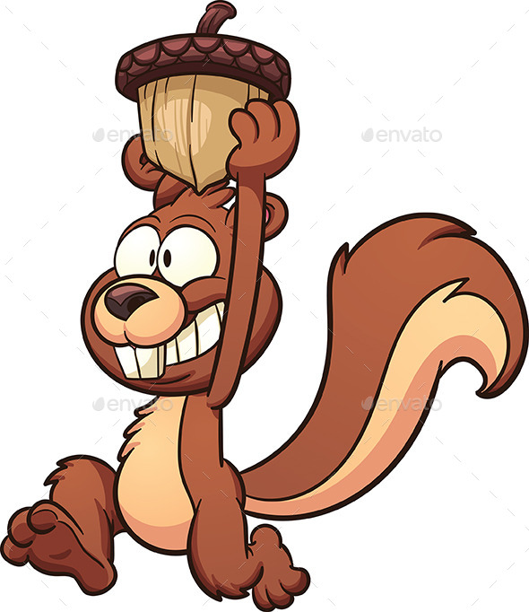 Cartoon Squirrel by memoangeles GraphicRiver